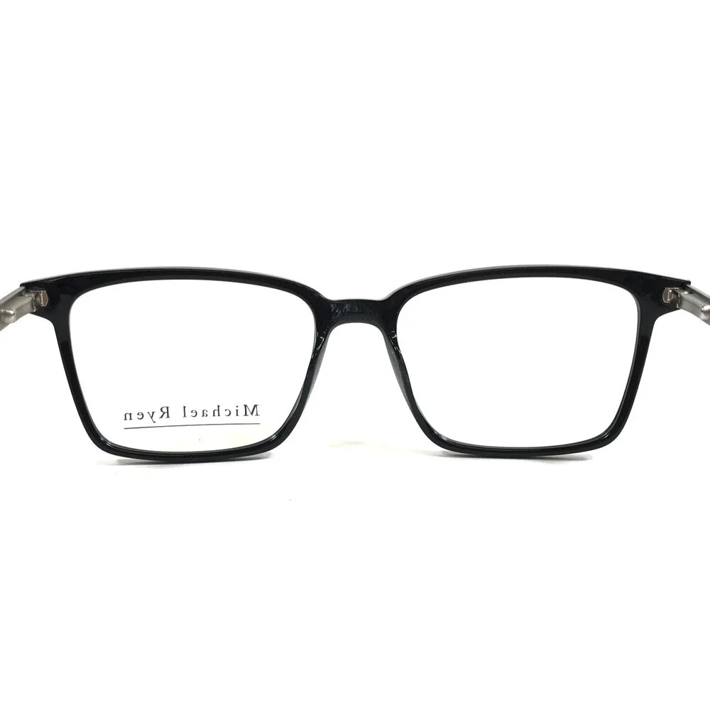 Michael Ryen Eyeglasses Frames MR-424 C3 Gray Black Silver Square 54-17-145